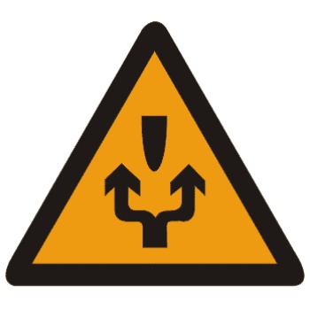 前方兩側(cè)通行標(biāo)識